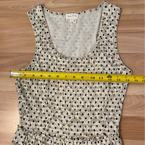 Anthropologie Meadow Rue Marigny cream with black polka dot maxi dress - Picture 12 of 15